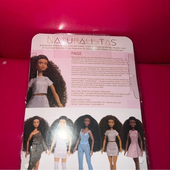 PAIGE Curly Brown Wig with Silver Dress - Picture 3 of 6